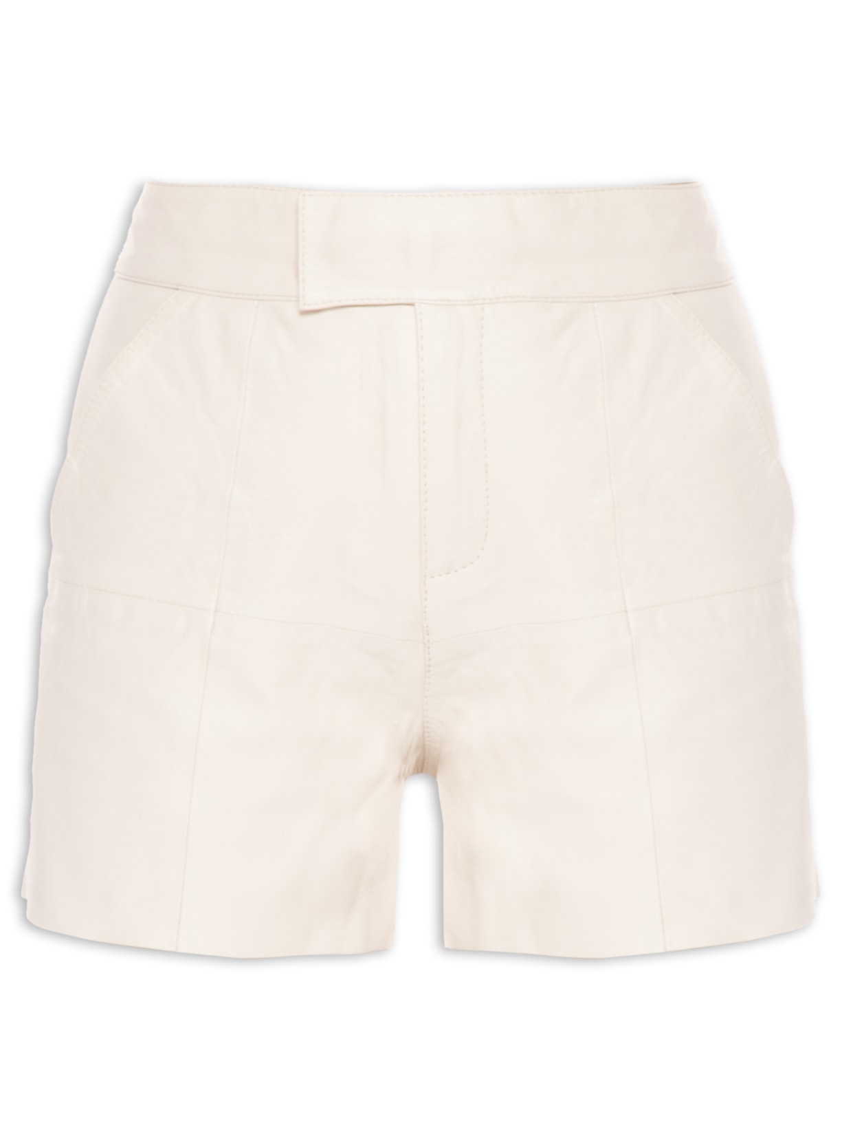 Short Feminino Unicolor Chess - Off White