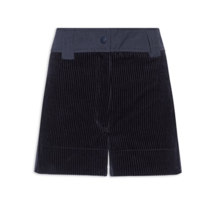 Short Feminino Veludo Ciclon Flora - Azul