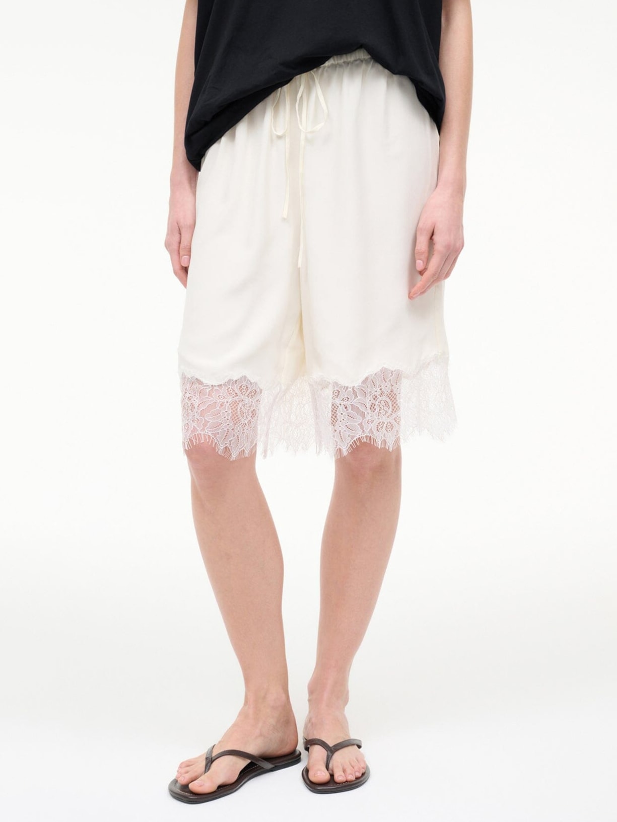 Short Feminino Verano Silk Branco Staud