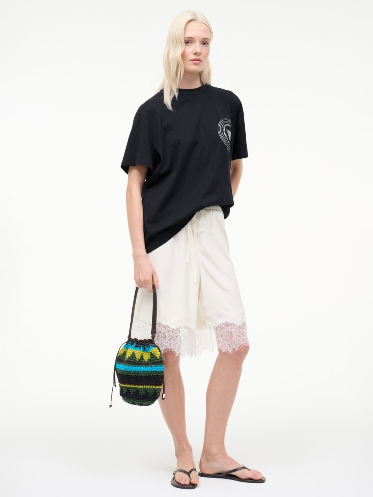 Short Feminino Verano Silk Branco Staud