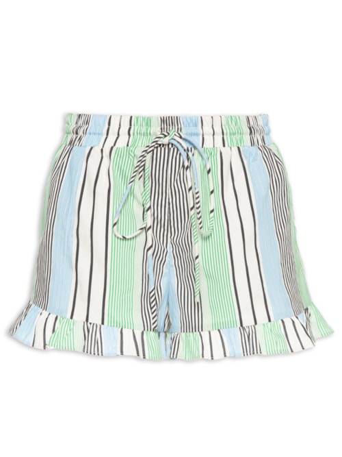 Short Feminino Vintage Stripes Nicole - Verde