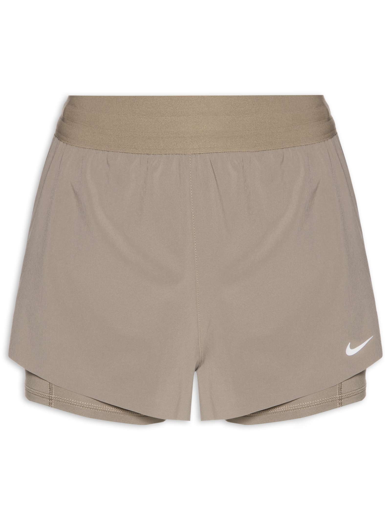 Nike - Short Feminino W Swift Df Mr 2N1 Shrt - Marrom