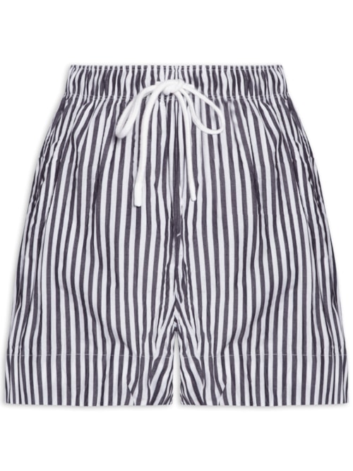 Short Feminino Wrinkle Fio Tinto - Preto