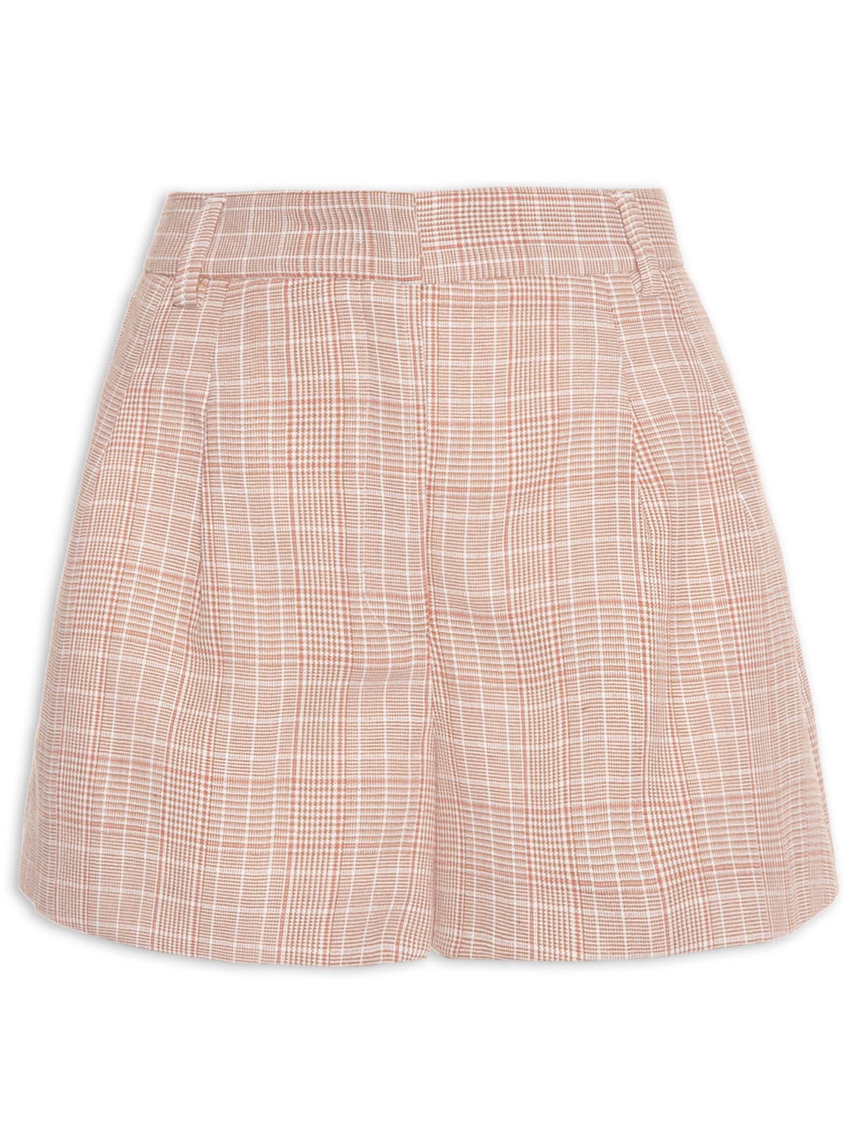 Short Feminino Xadrez Rosa Kor Collection