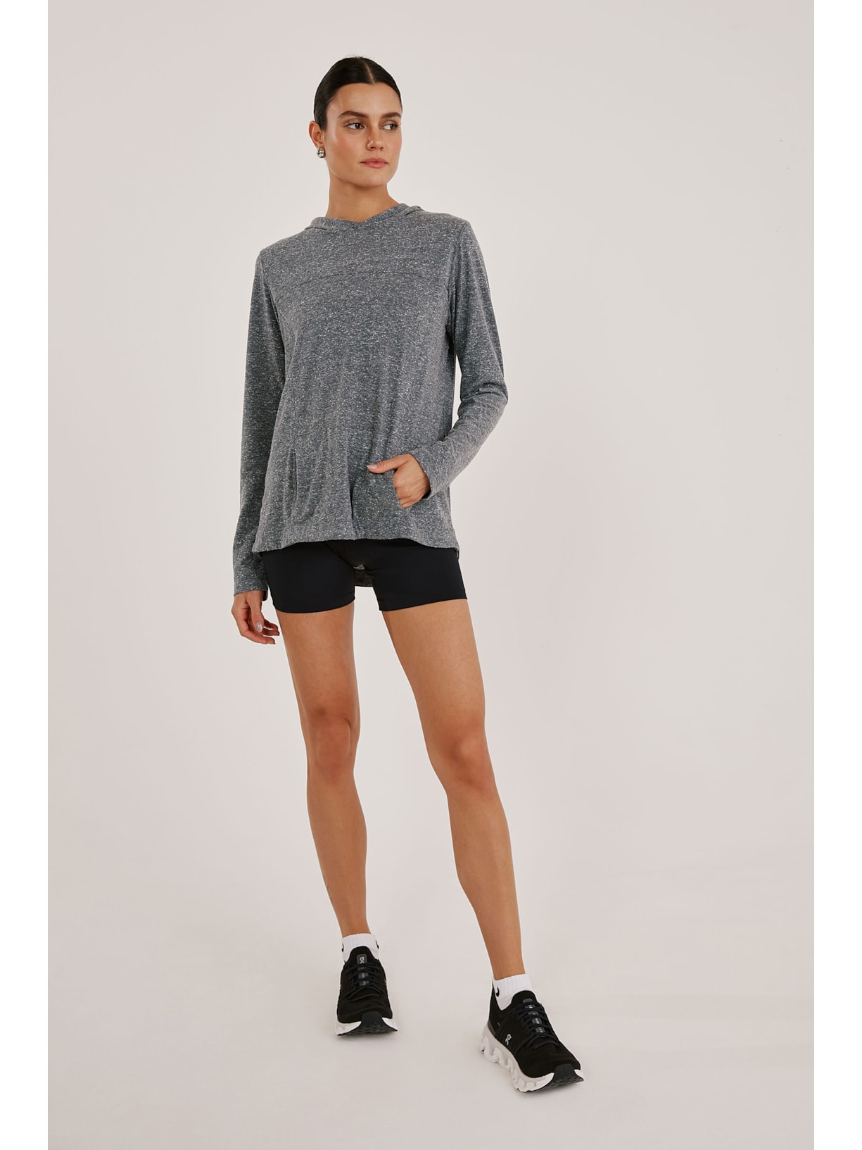 Short Fitness Preto Soft Skin Basic Lolli Yogini