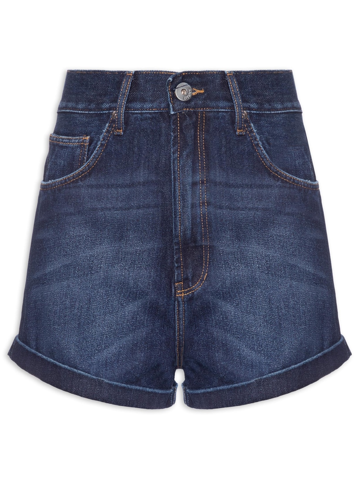 Short Jeans Curto Básico - Azul
