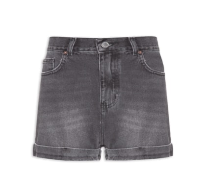 Short Jeans Feminino Black Barra Italiana Used - Preto