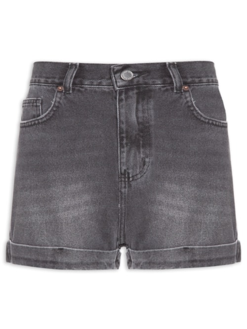 Short Jeans Feminino Black Barra Italiana Used - Preto