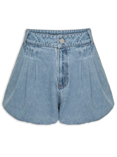 Short Jeans Feminino Bubble V27 - Azul