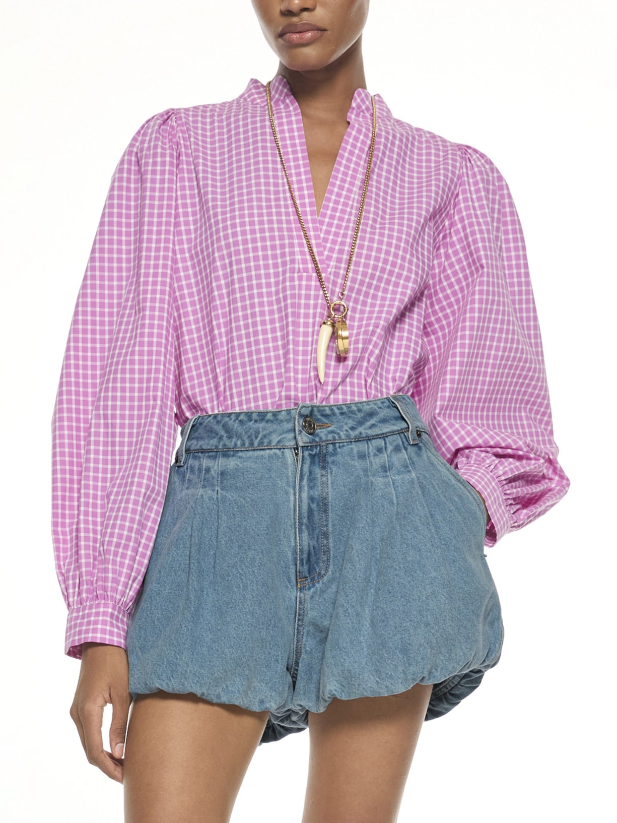 Short Jeans Feminino Bubble V27 Azul Mixed