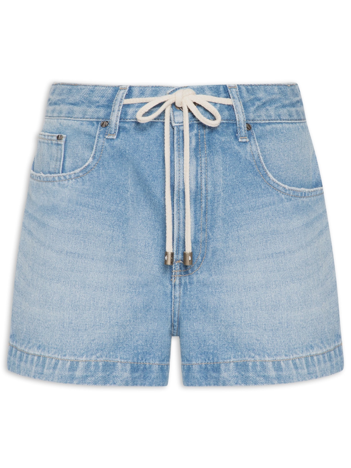 Short Jeans Feminino com Cordão Azul Animale Jeans