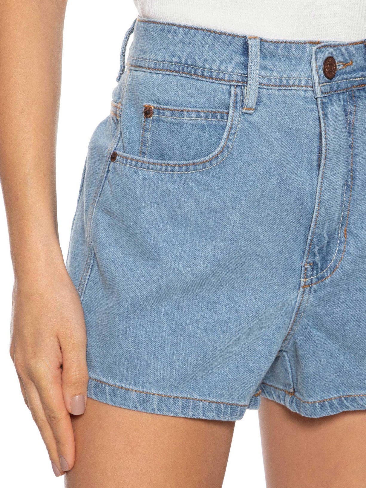 Short Jeans Feminino Médio Azul Dress To