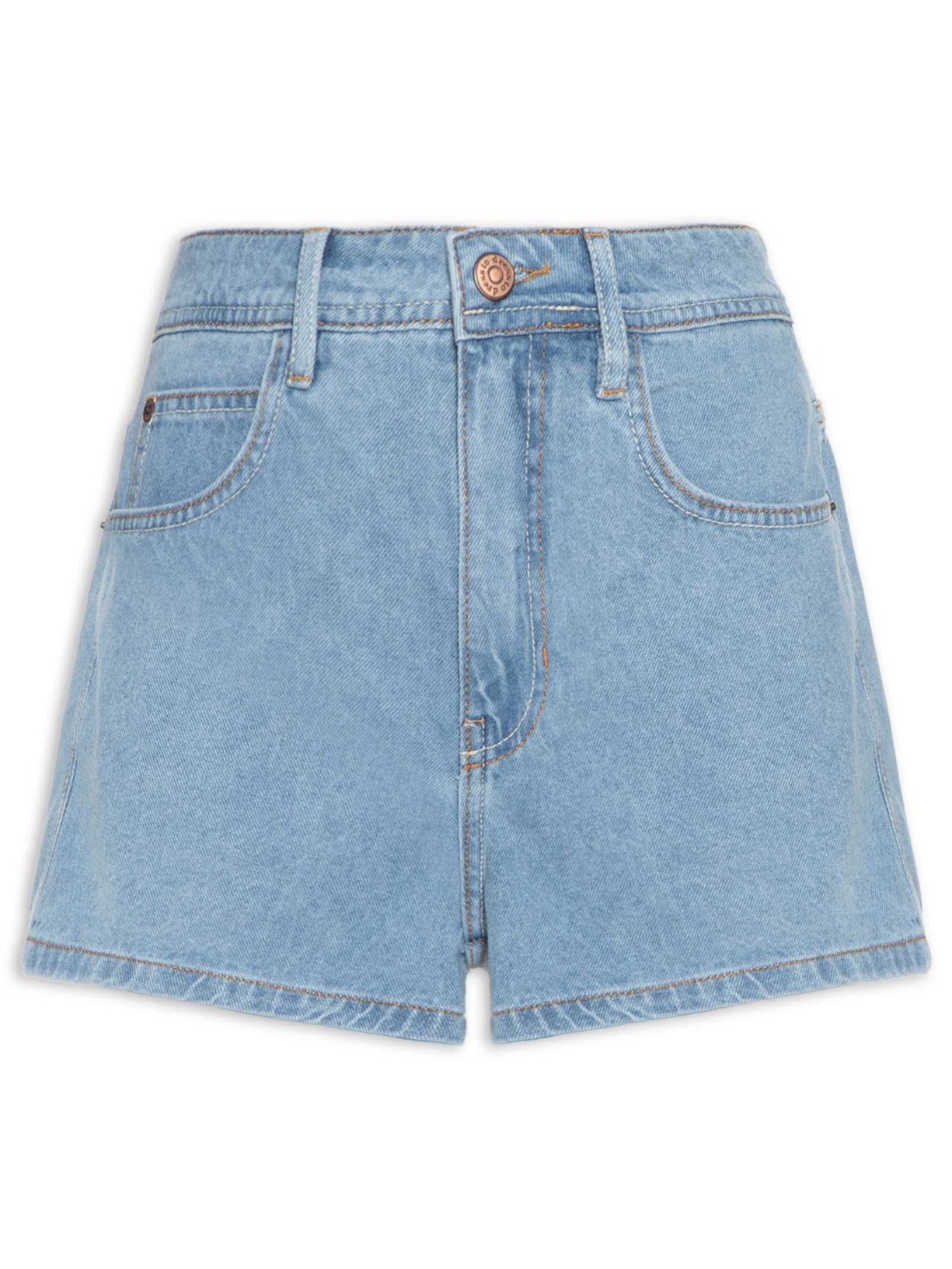 Short Jeans Feminino Médio - Azul
