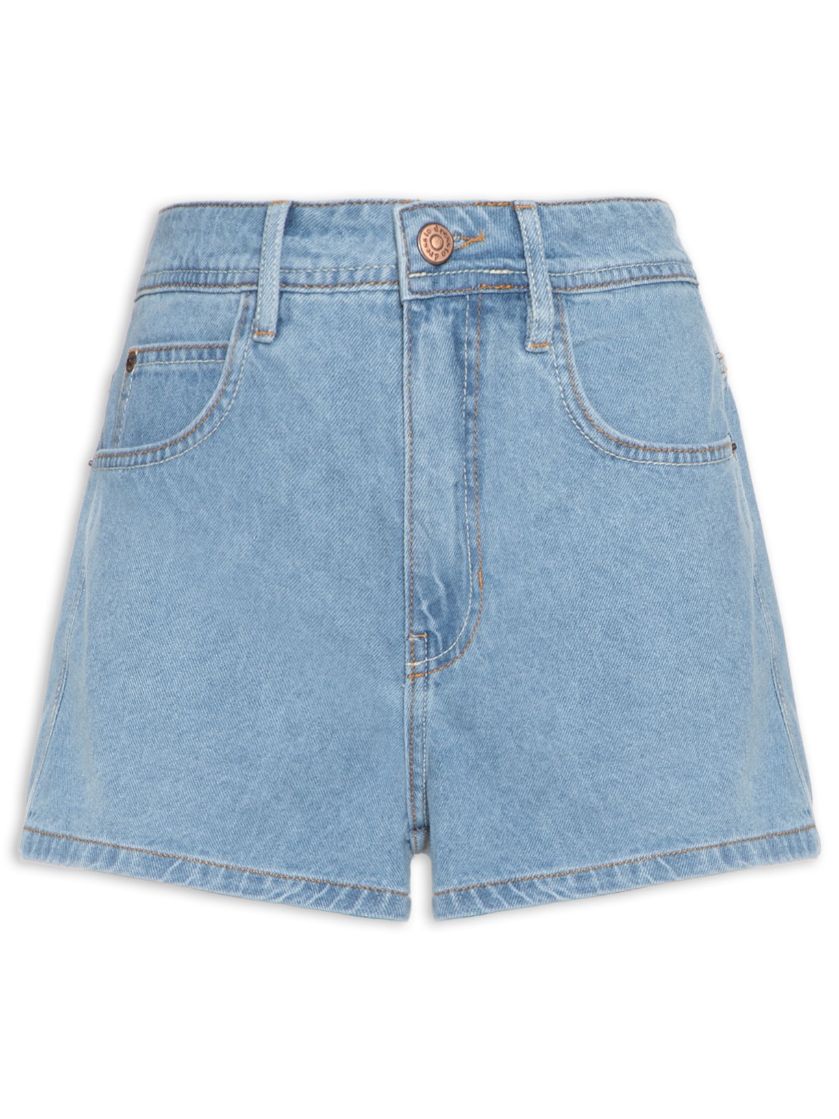 Short Jeans Feminino Médio - Azul