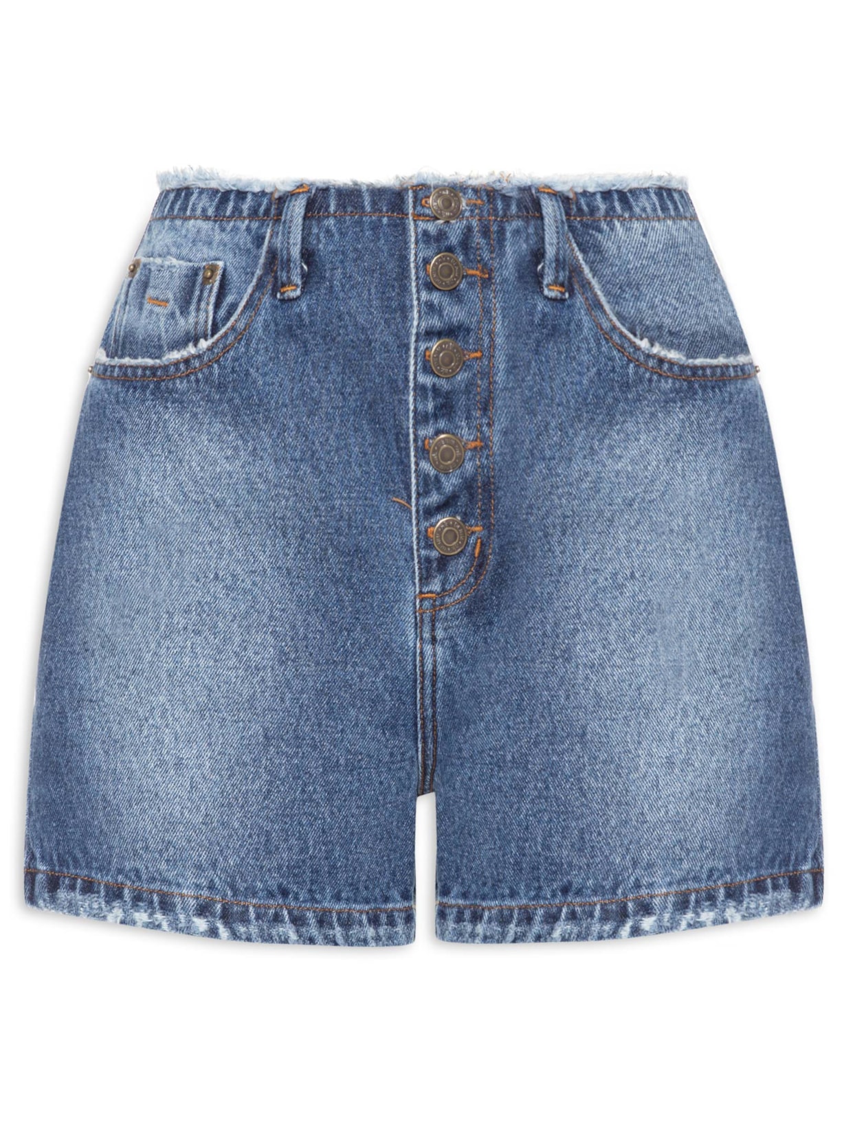 Short Jeans Feminino Mira - Azul
