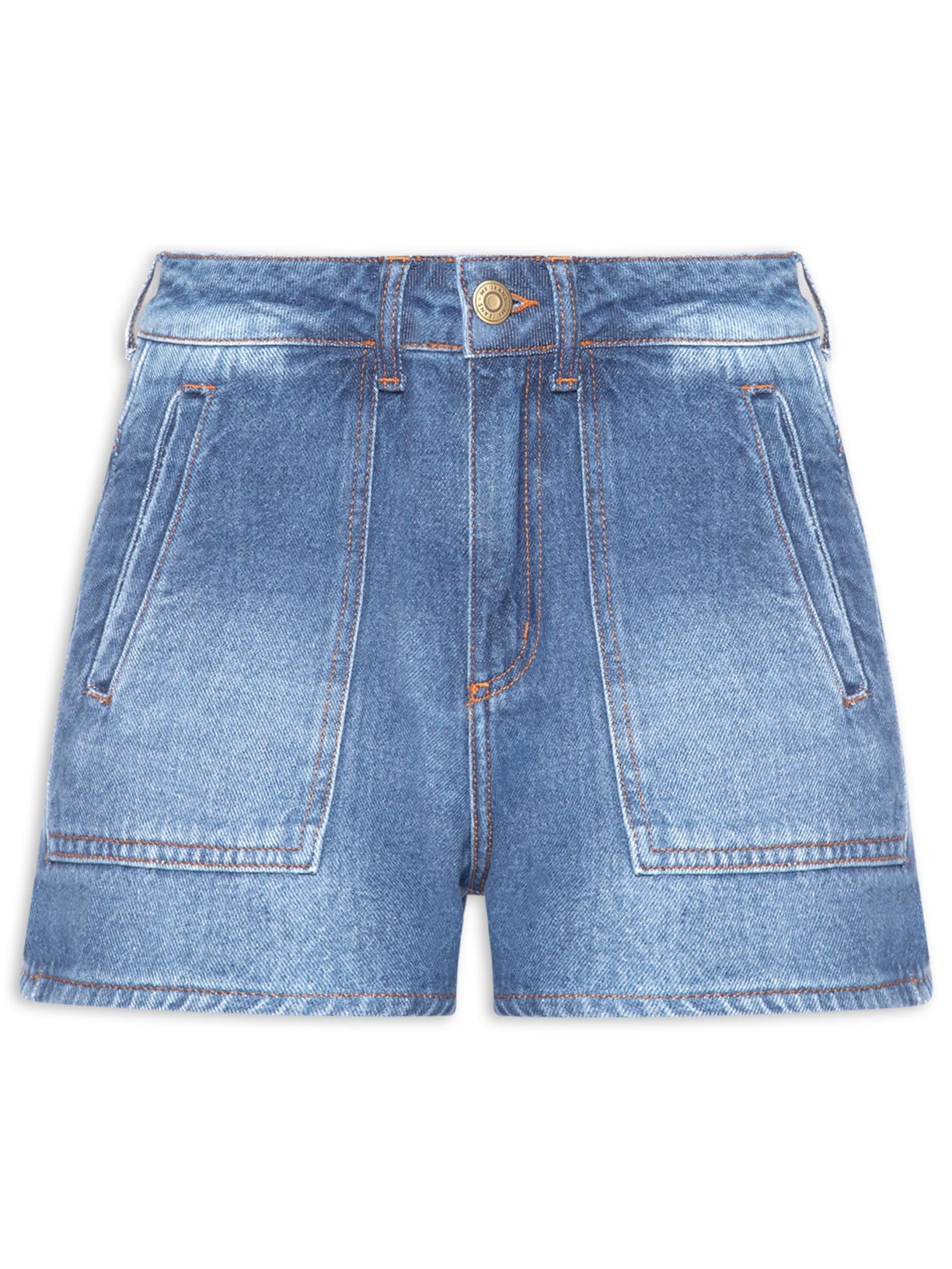 Short Jeans Masculina Bolsos Casa Inglesa - Azul