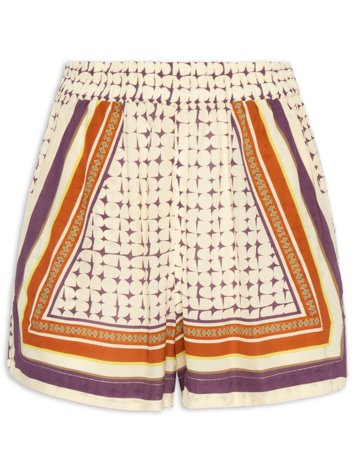 Short Lenço Feminino Cobogo Bege Animale