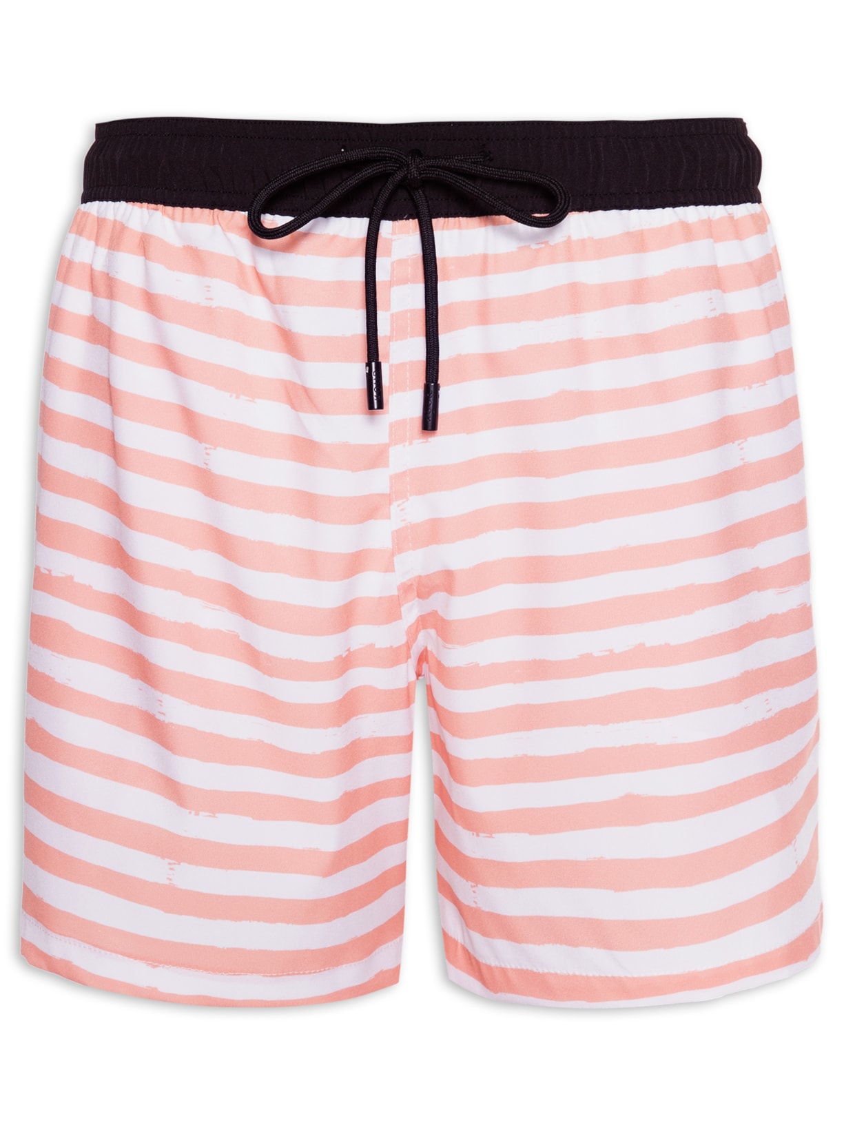 Short Listrado - Laranja