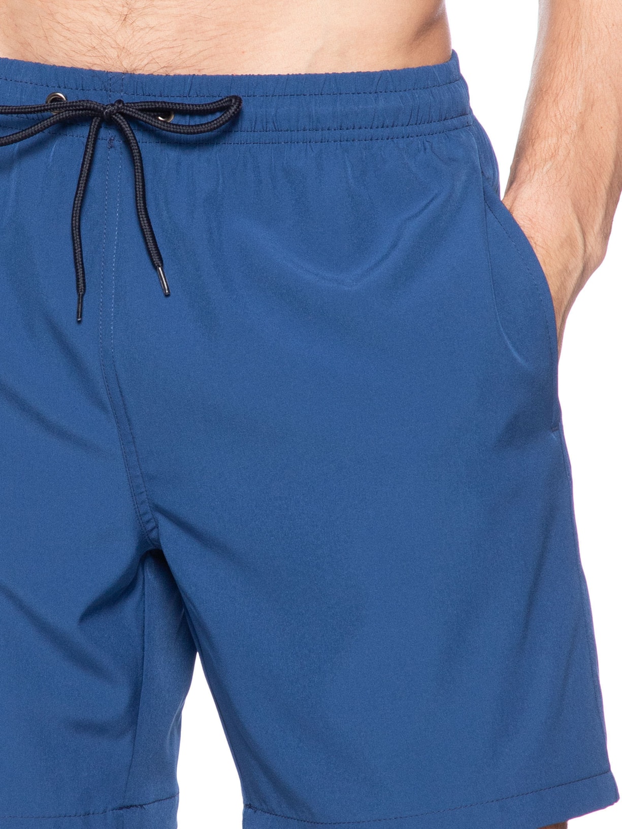Short Masculina Beachwear Básico Azul  Basiq Men
