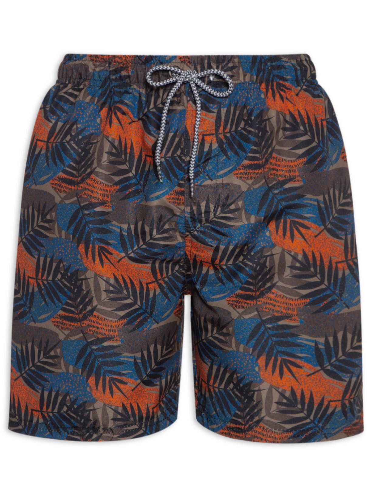Short Masculina Beachwear Estampado - Preto