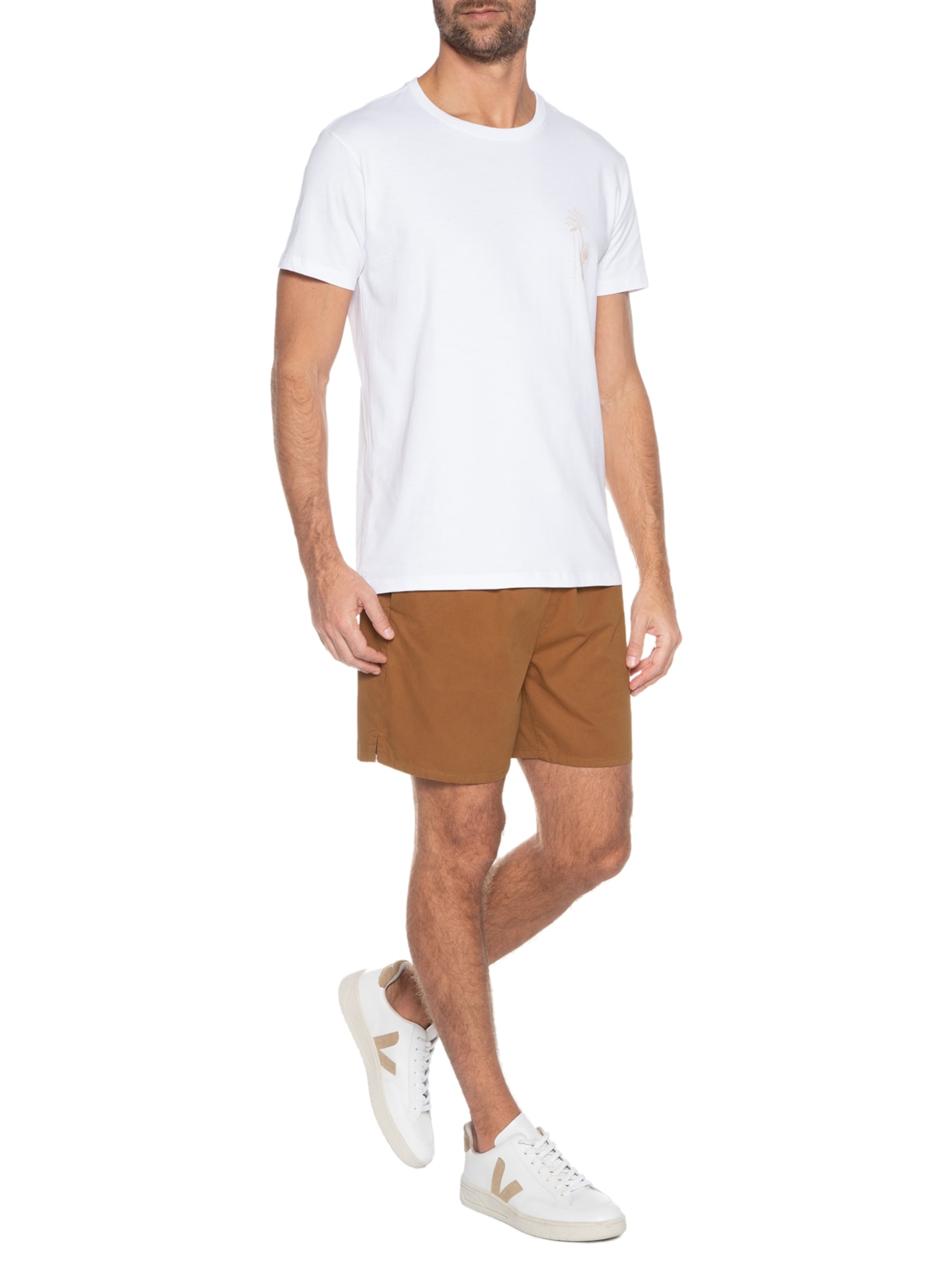 Short Masculina Casual Pier Marrom Foxton