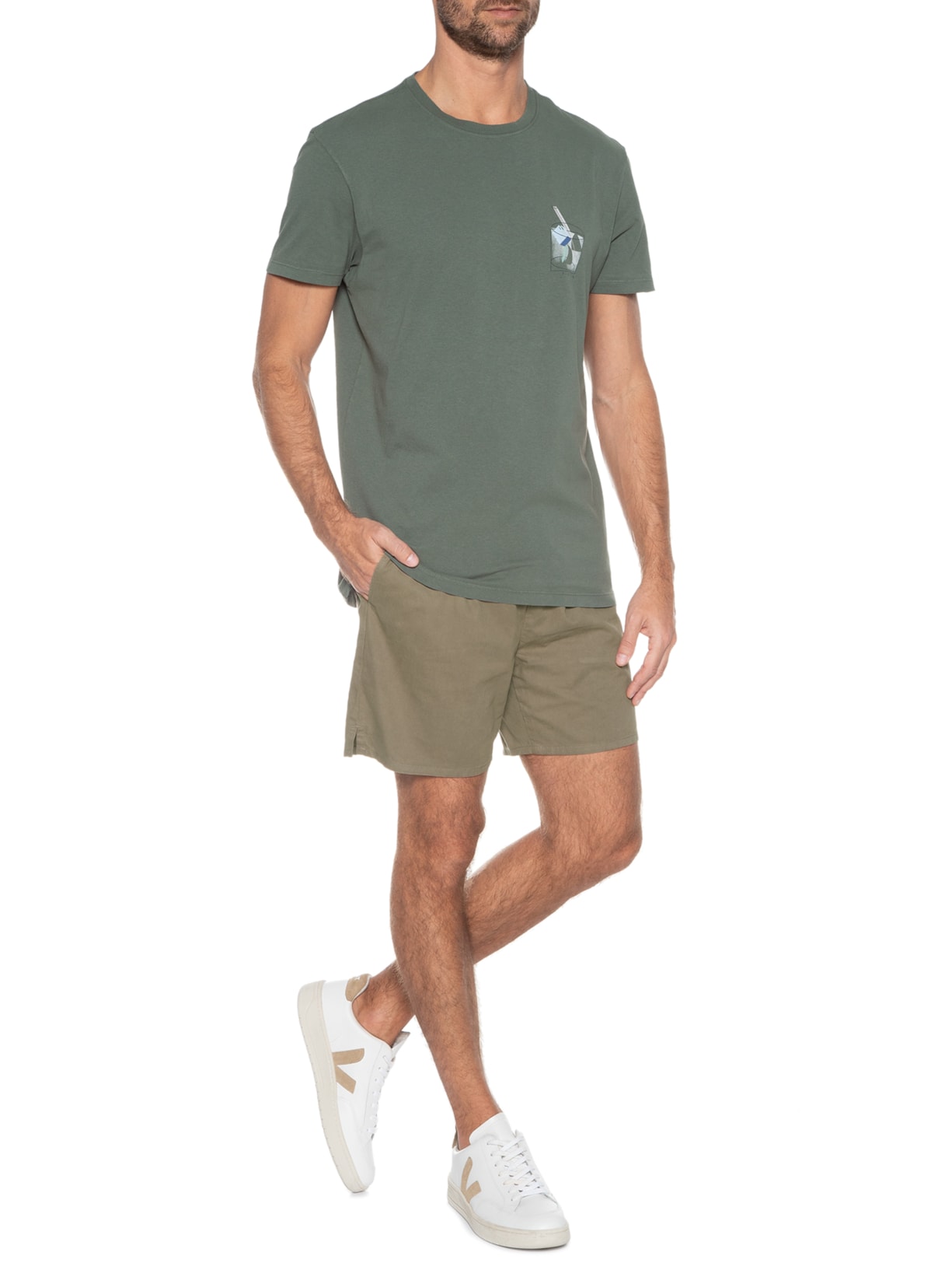 Short Masculina Casual Pier Marrom Foxton