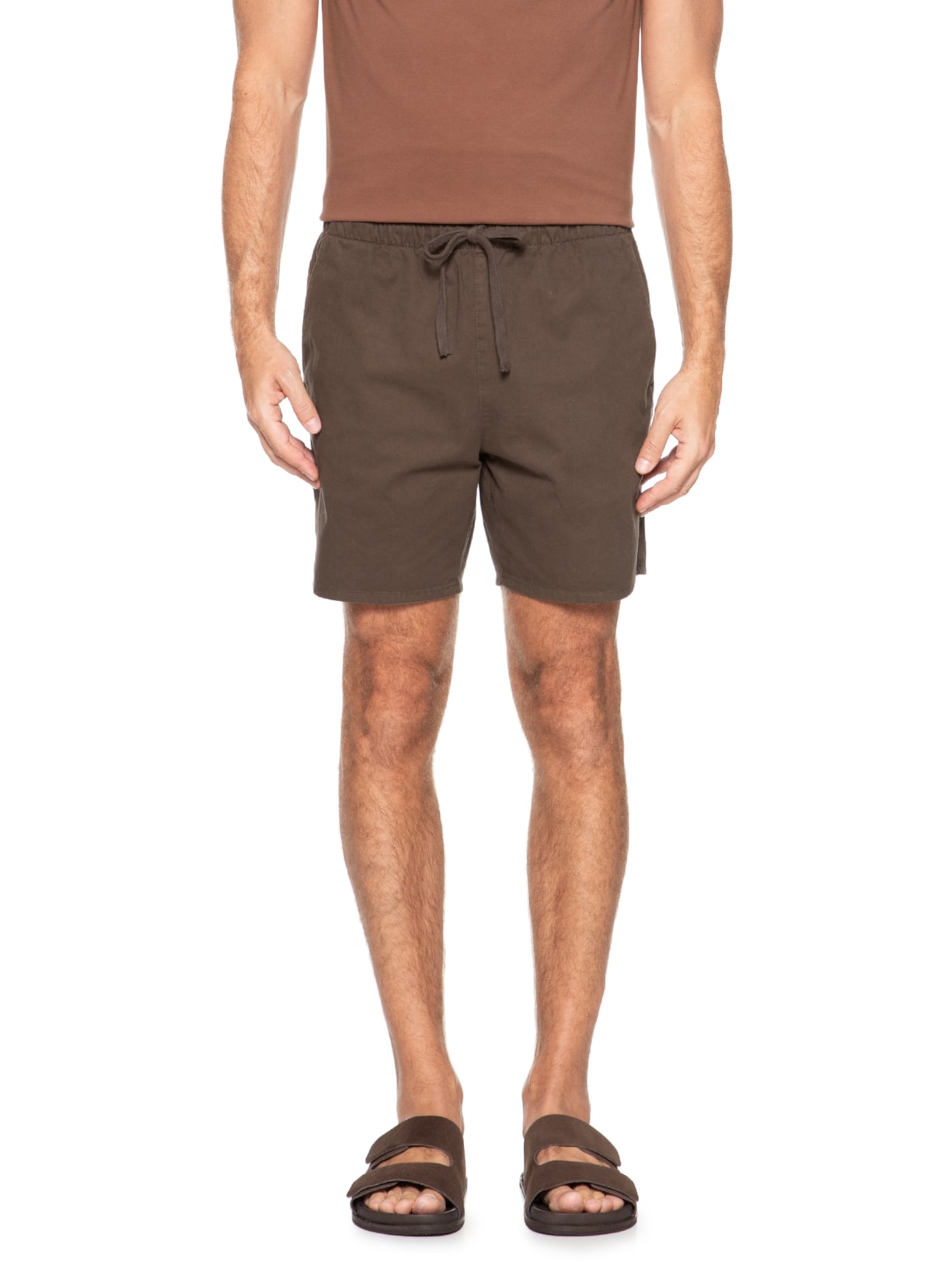 Short Masculina Casual Pier Marrom Foxton