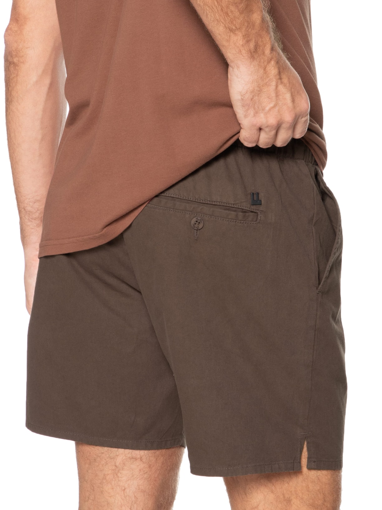Short Masculina Casual Pier Marrom Foxton