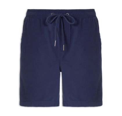 Short Masculina Em Sarja Básico - Azul
