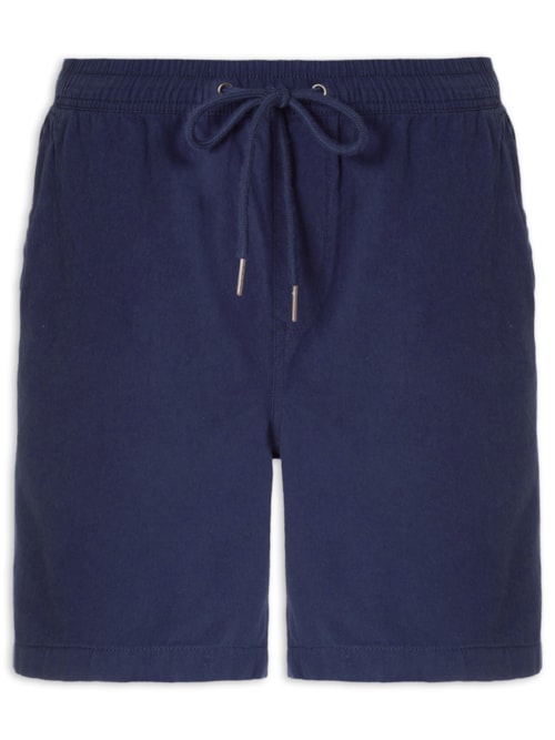 Short Masculina Em Sarja Básico - Azul