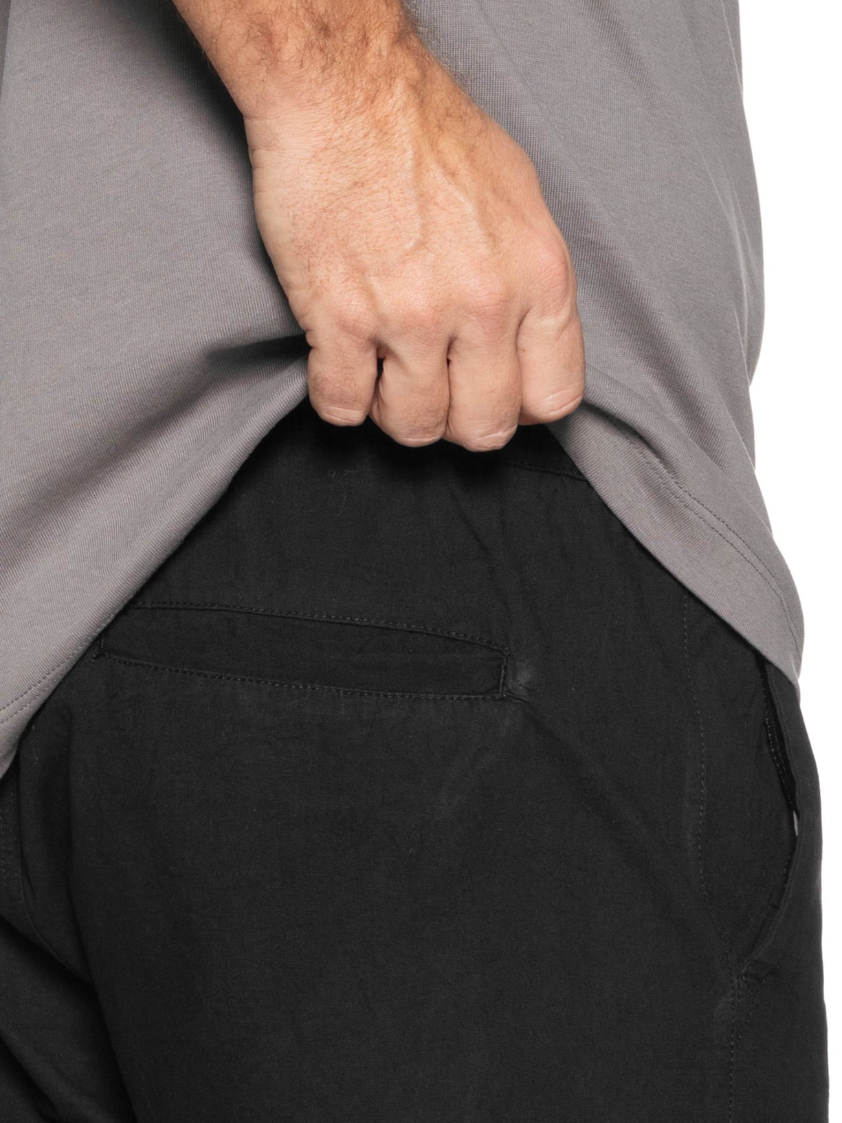 Short Masculina Em Sarja Básico Preto Basiq Men