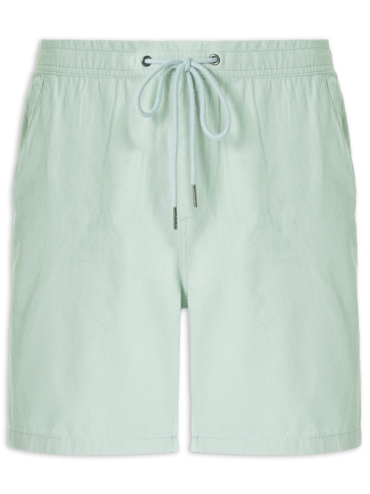 Short Masculina Em Sarja Básico - Verde