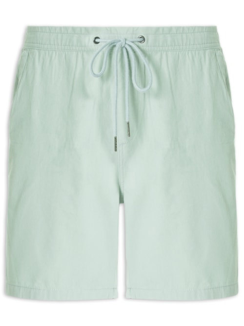 Short Masculina Em Sarja Básico - Verde