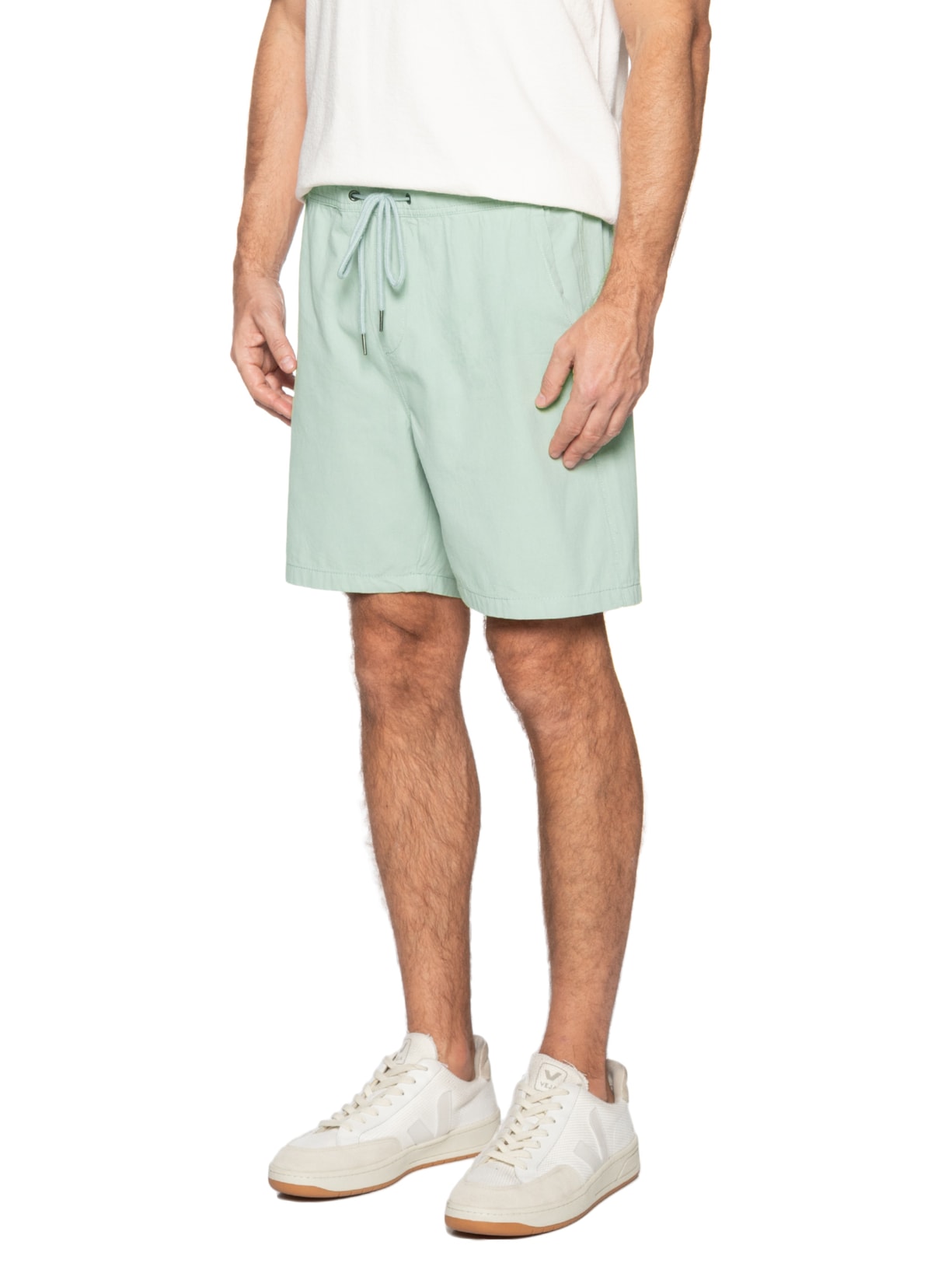 Short Masculina Em Sarja Básico Verde Basiq Men