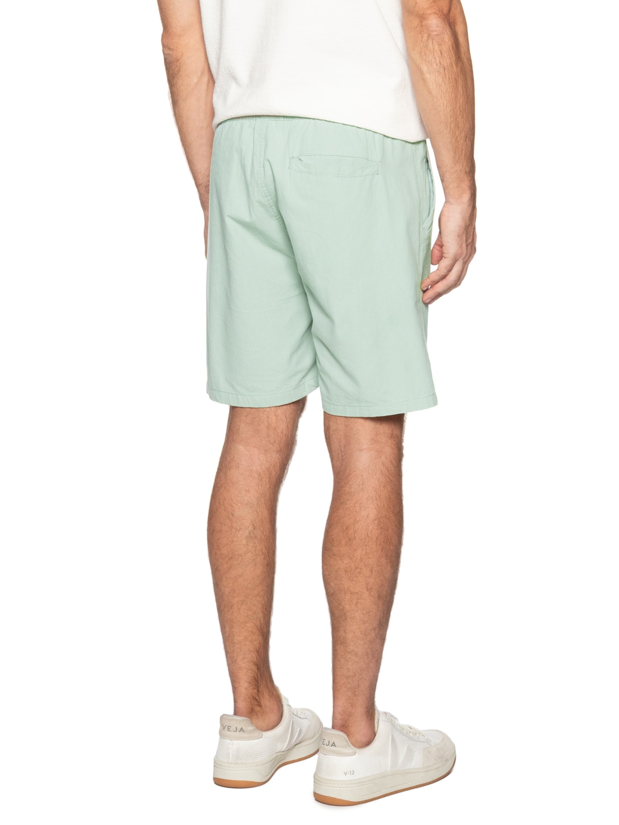 Short Masculina Em Sarja Básico Verde Basiq Men