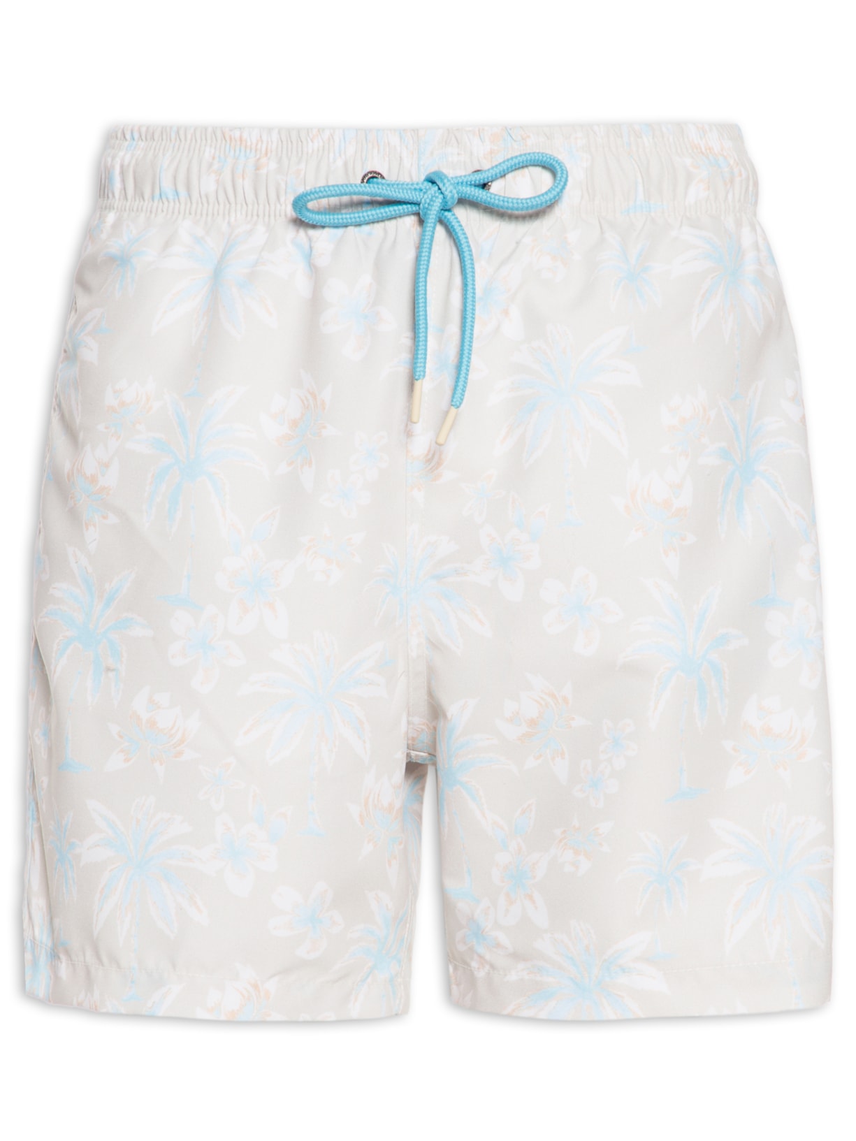 Short Masculina Praia Estampado Havana - Bege