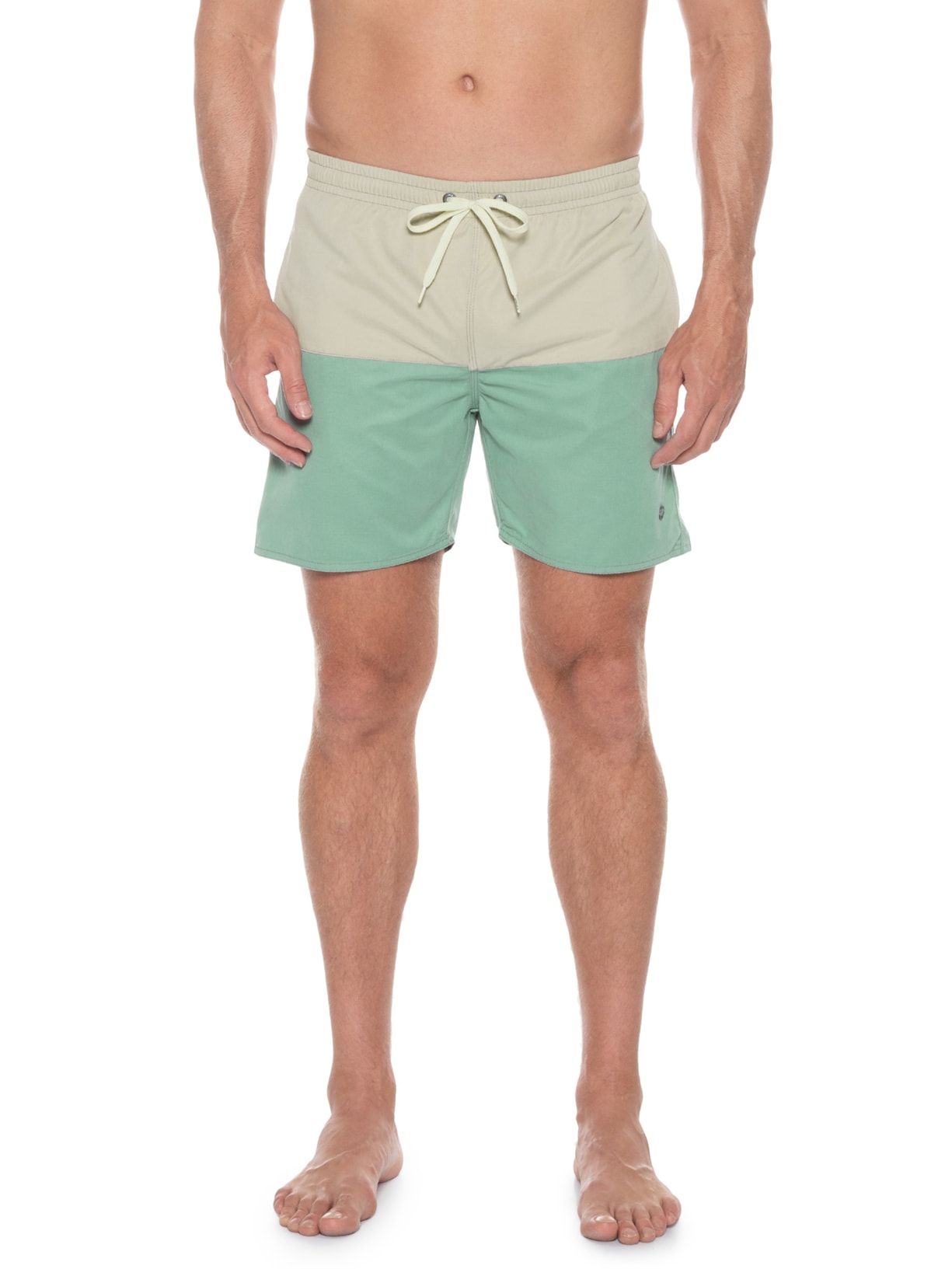 Short Masculina Recorte Bicolor Bege Sergio K