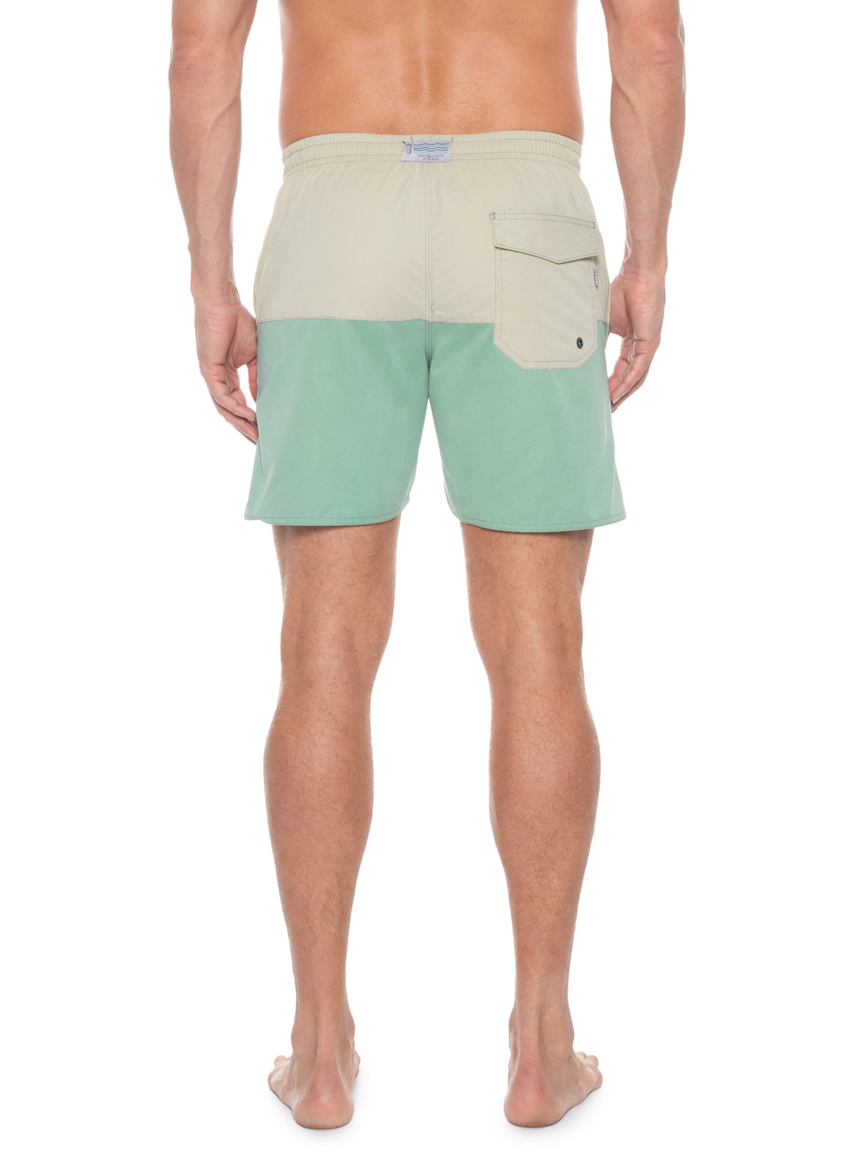 Short Masculina Recorte Bicolor Bege Sergio K