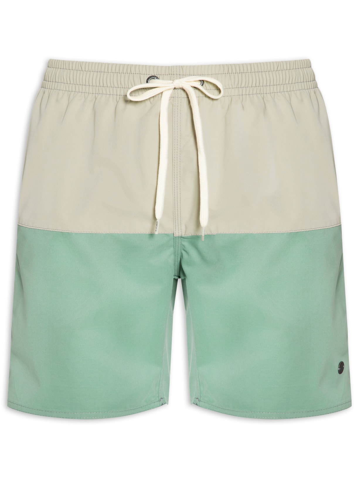 Short Masculina Recorte Bicolor - Bege