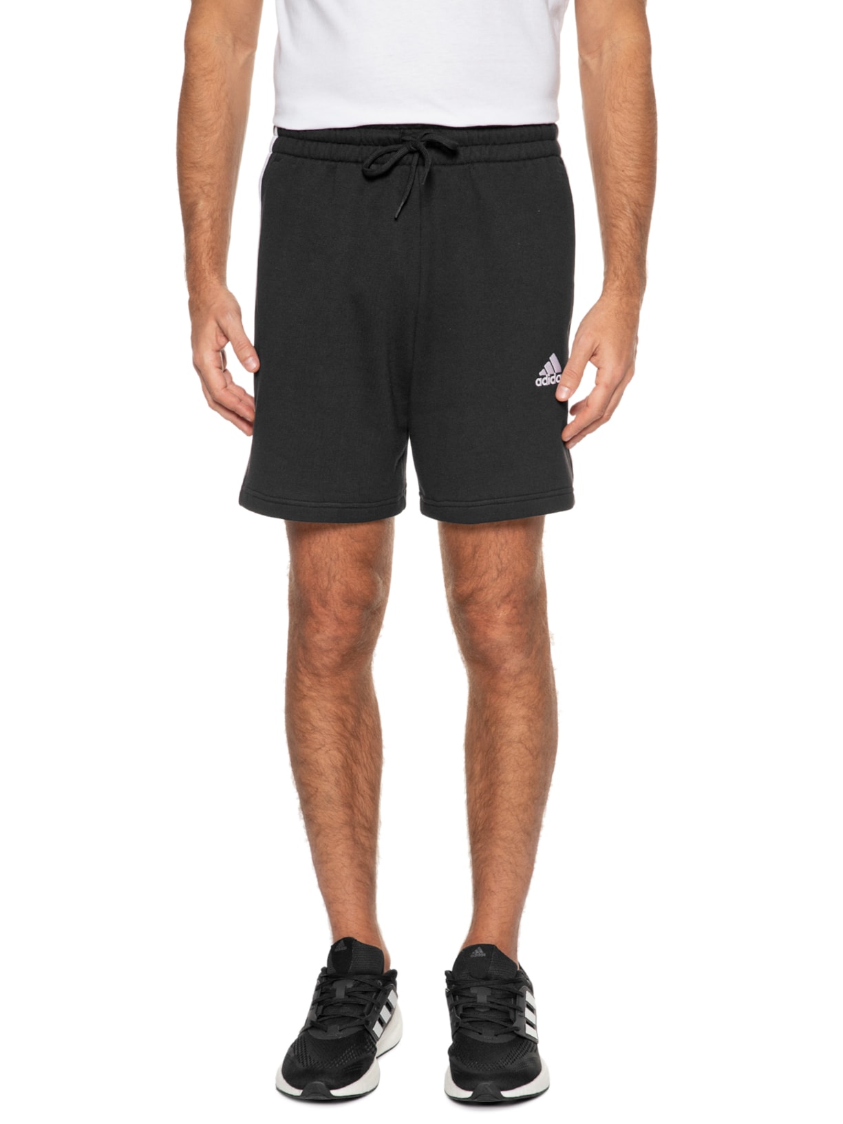 Short Masculino 3 Stripes Preto Adidas