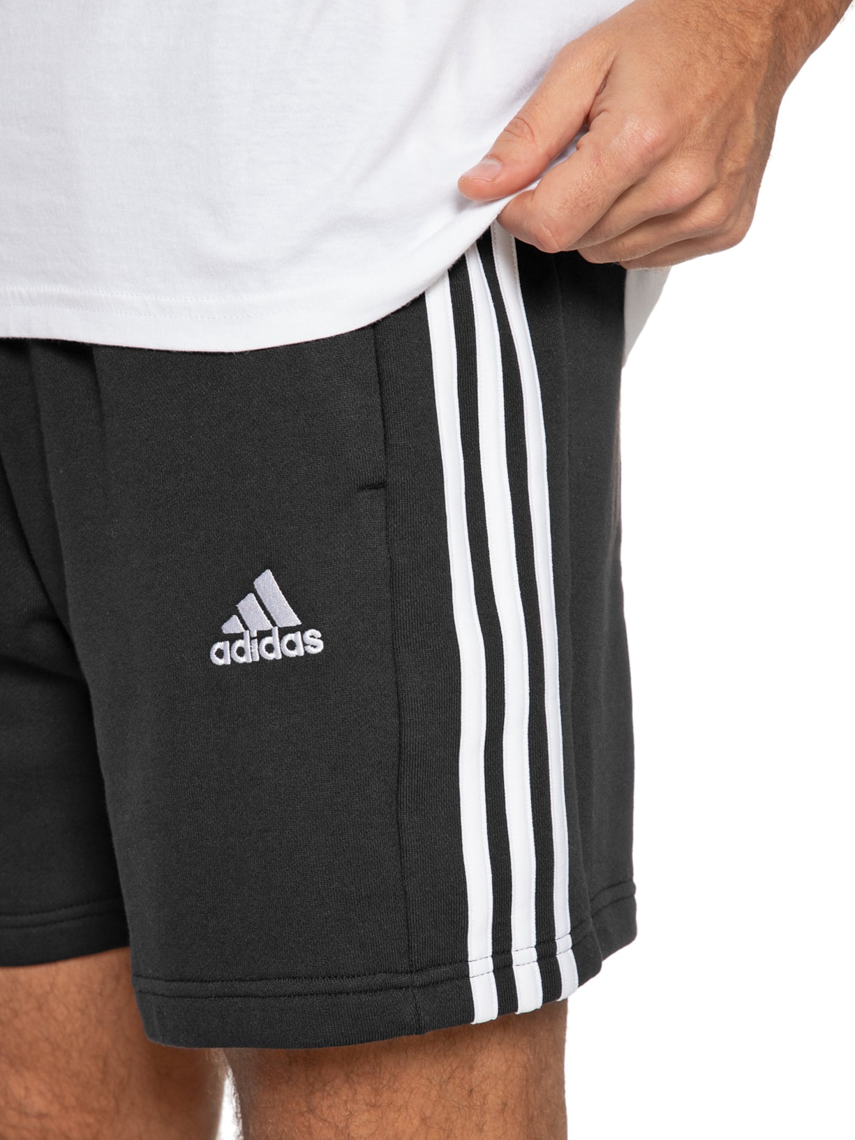 Short Masculino 3 Stripes Preto Adidas