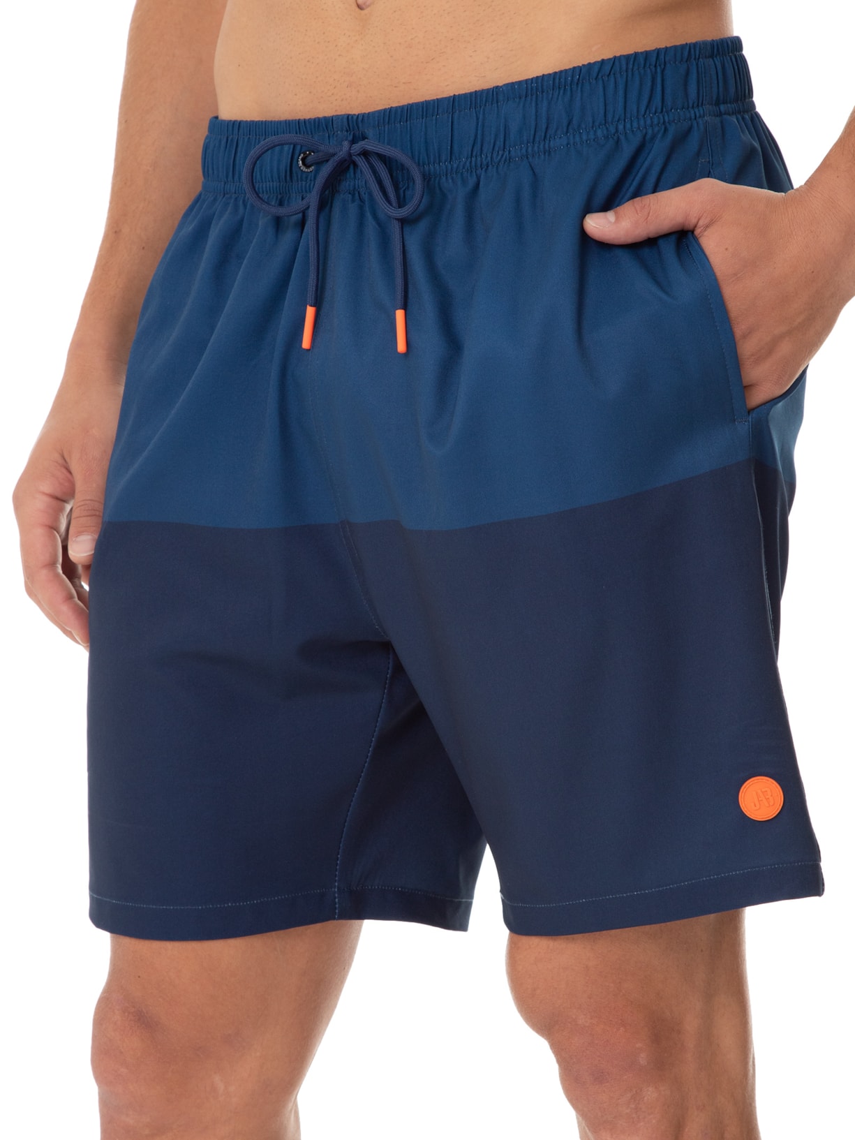 Short Masculino 4way Color Block Azul Jab