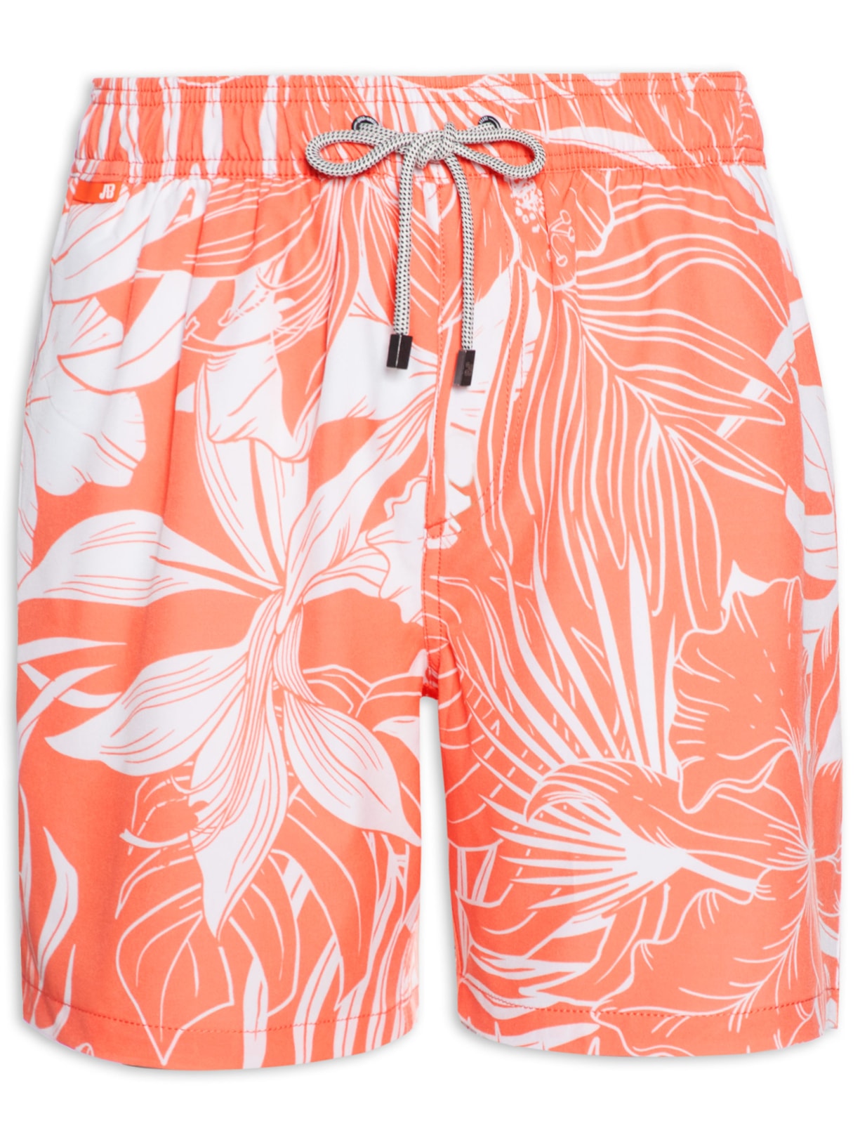 Short Masculino 4Way Estampado Bicolor - Laranja