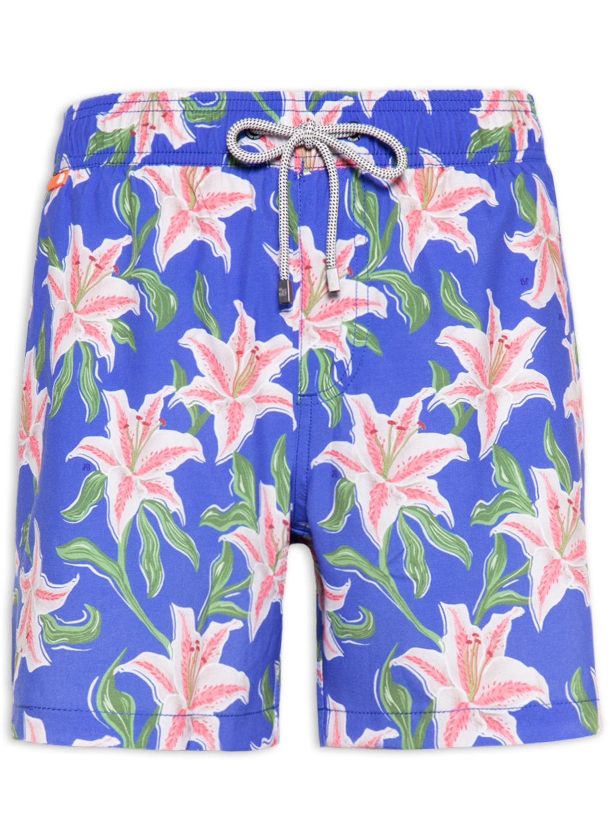 Short Masculino 4way Estampado Hibisco - Azul