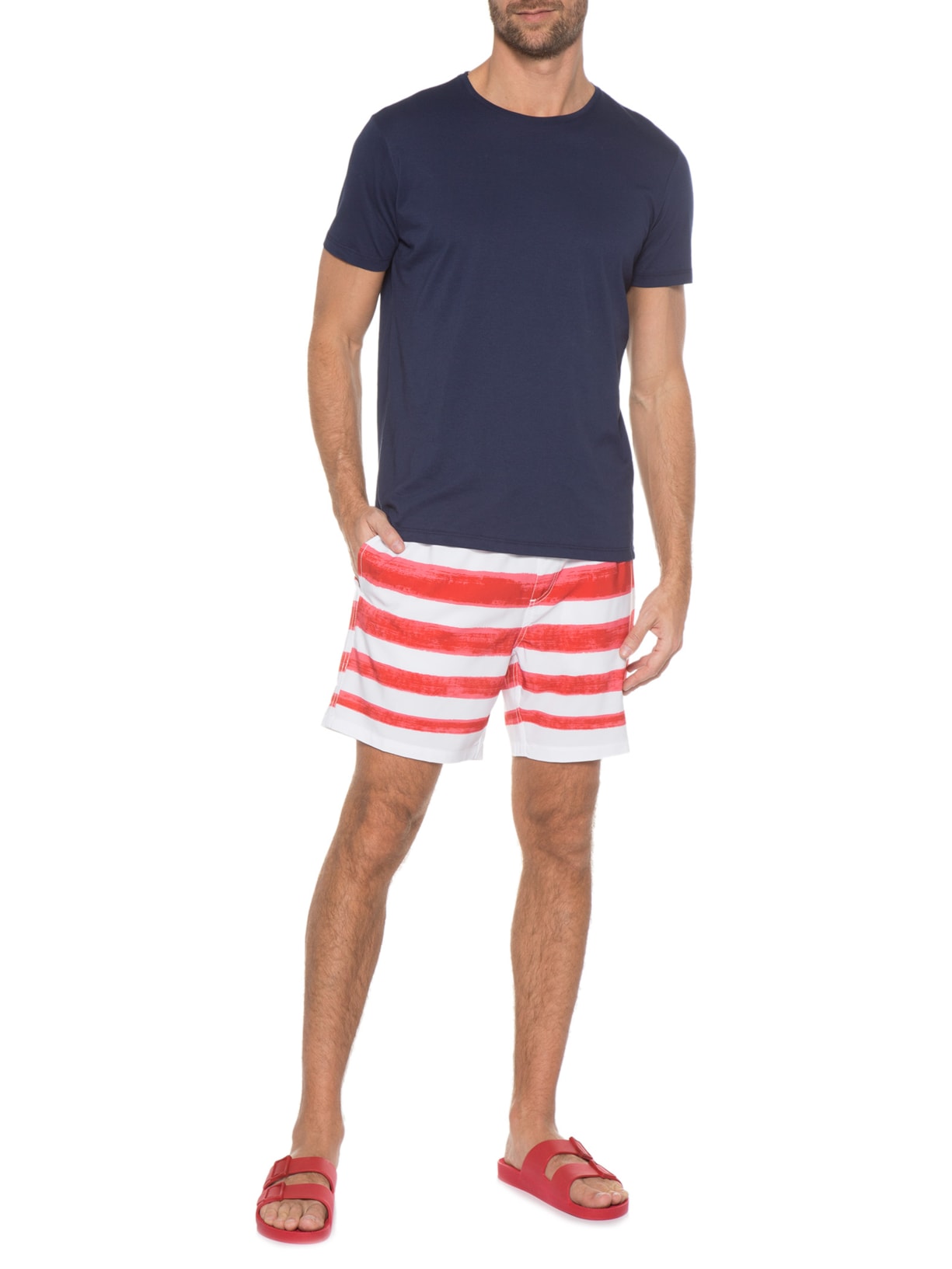 Short Masculino 4way Listra Manual Branco Jab