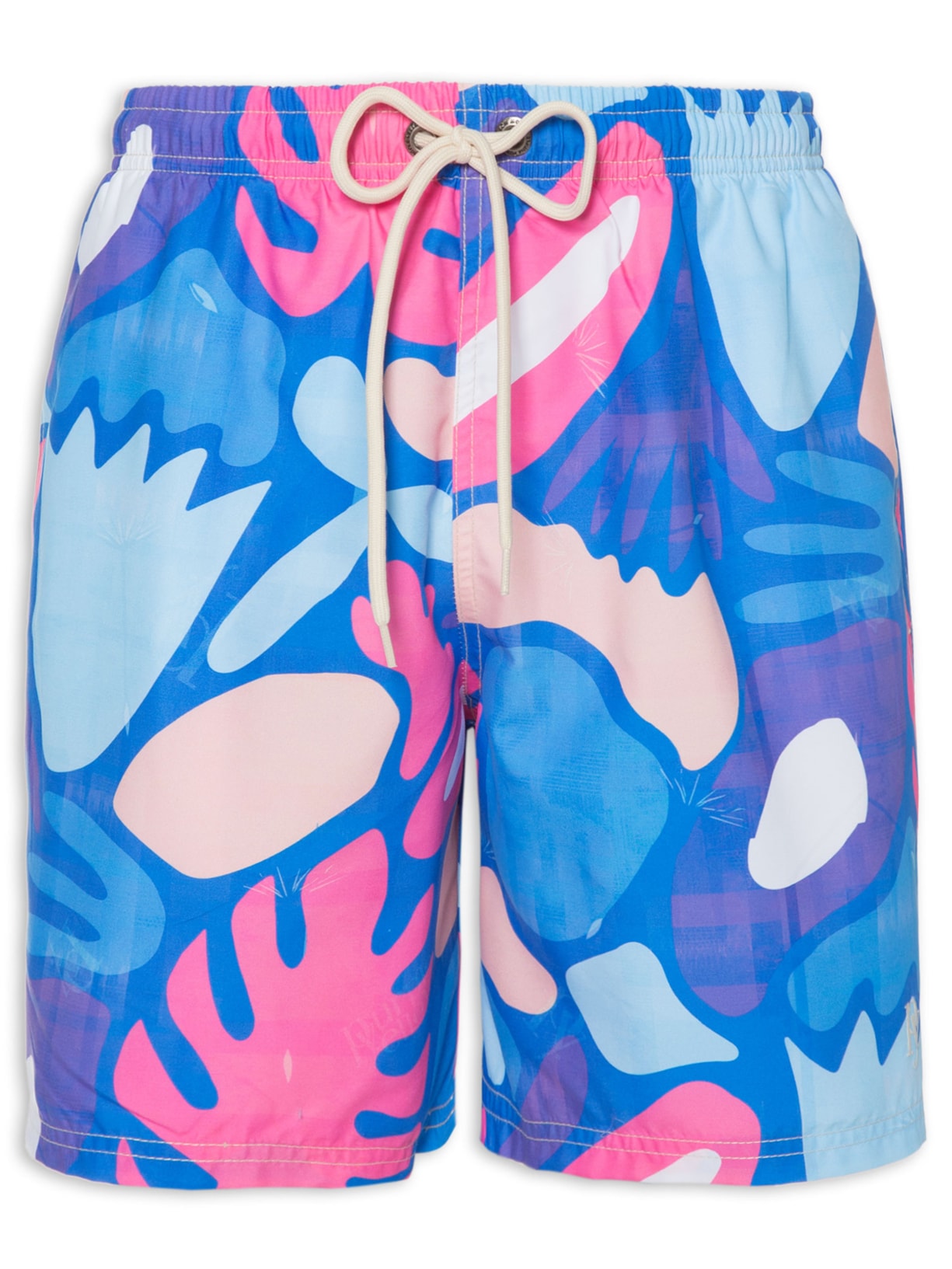 Short Masculino água Abstract - Azul