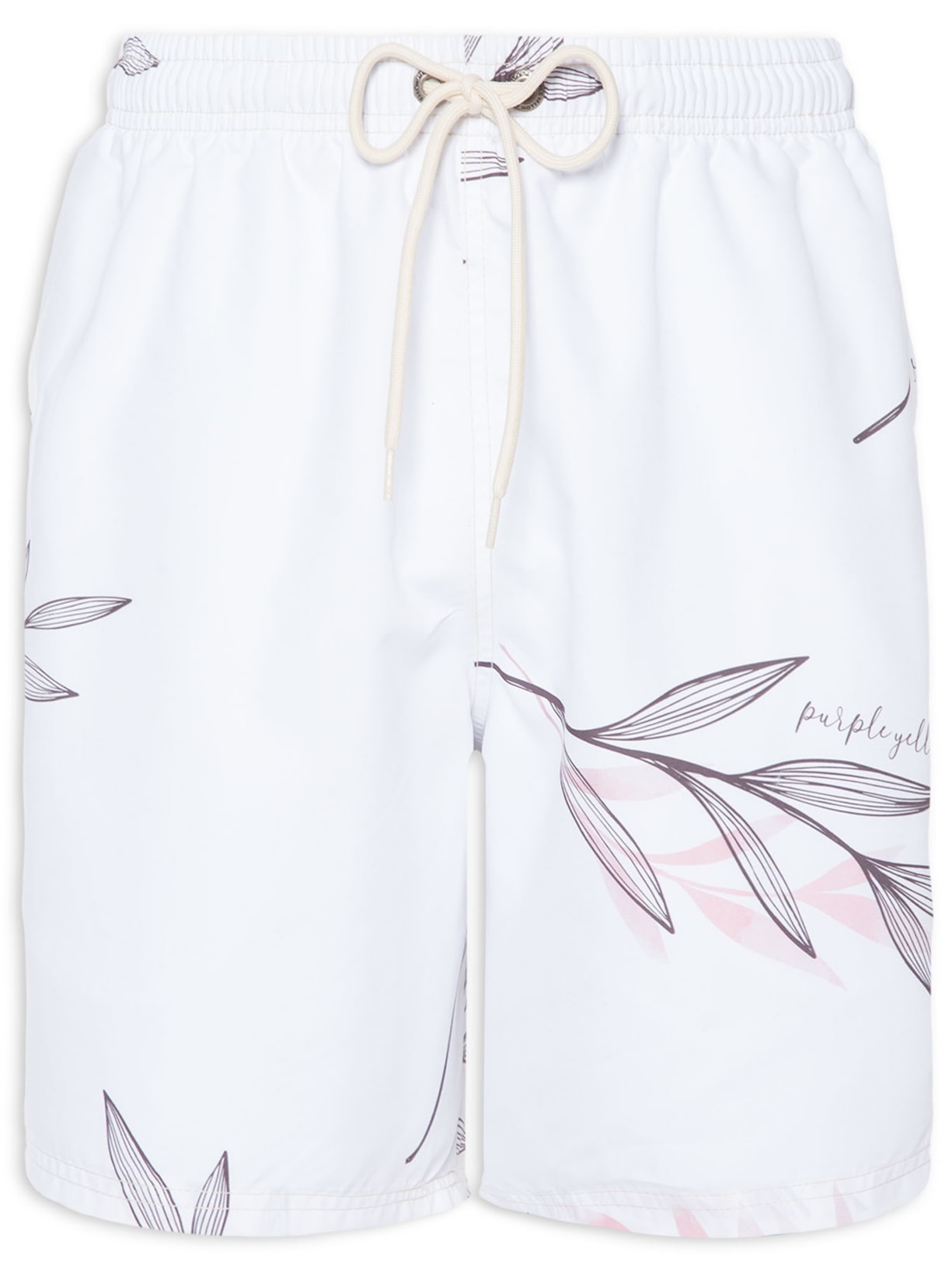 Short Masculino água Dry Leaves - Branco