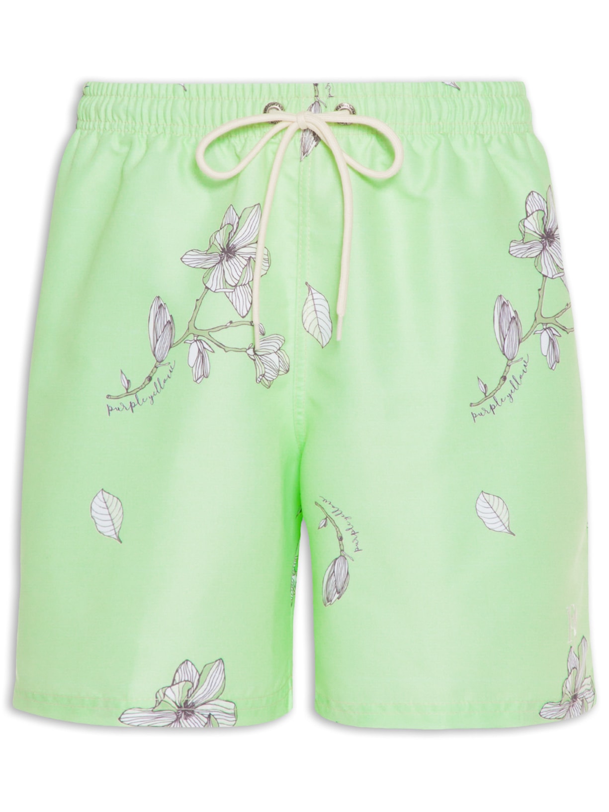 Short Masculino água Hojas - Verde