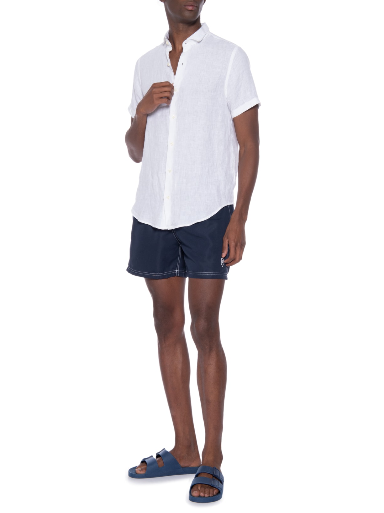 Short Masculino água Liso Bora Azul Purple Yellow