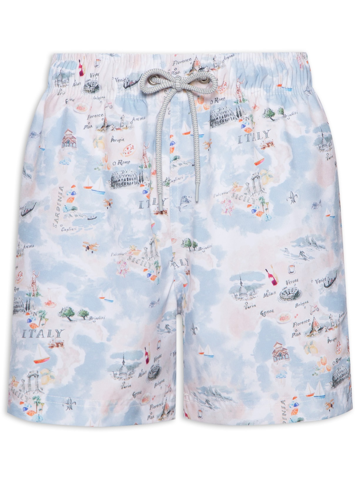 Short Masculino Água Mapa - Azul